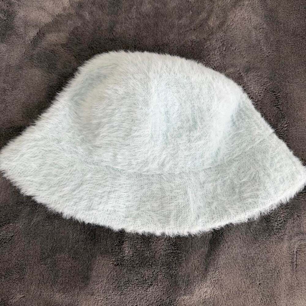 Forever 21 Light Blue Faux Fur Bucket Hat
